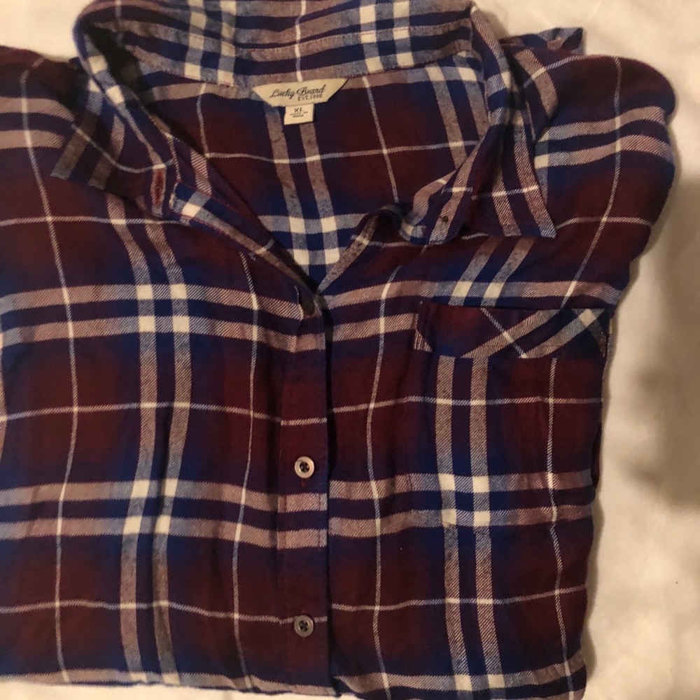 Lucky brand cardigan plaid design ❤️